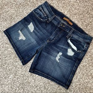 Joe's Jeans Women's Size 25W Dark Denim Distressed Shorts